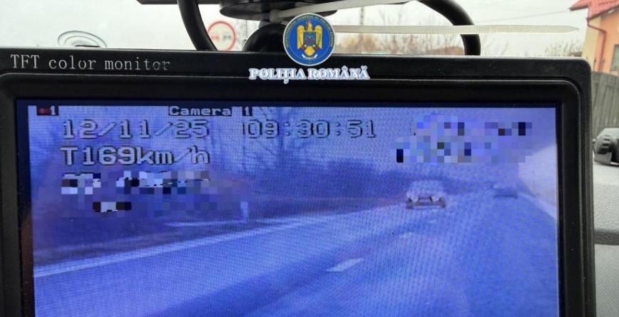 Prins conducând cu 169 km/h pe DN 1C