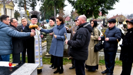 Comemorarea artistului Gheorghe Chivu la Cimitirul din Sighetu Marmației