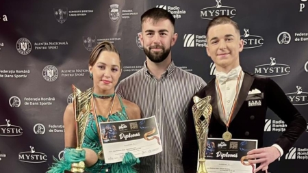 Dansatorii maramureșeni Luca Mădăras Aluaș – Hannah Gomboș, pe prima treaptă a podiumului la Campionatul Național de Clase al României şi la Cupa Mystic