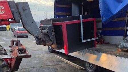 Incineratorul pentru animale a sosit la  Baia Mare și este gata de instalare