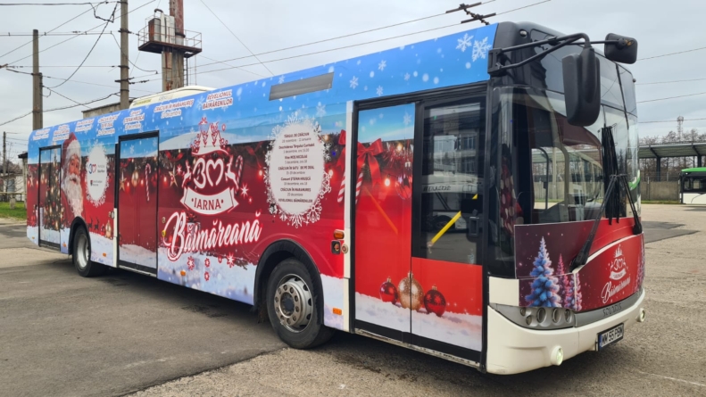 Traseul autobuzului lui Moș Crăciun în Baia Mare