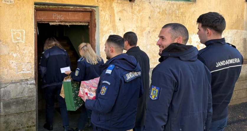 Jandarmii maramureșeni, alături de familiile nevoiașe în prag de sărbători