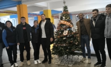 Jucători ai Minaurului, în vizită la Liceul „Anghel Saligny”