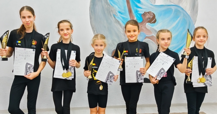 Sportivele de la Clubul Red&Black Dance, pe podium în cadrul Dominarum Dance Competition