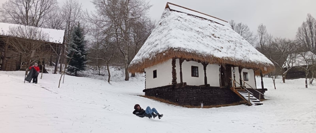 Iarna pe uliță: Copiii sunt așteptați la săniuș la Muzeul Satului din Baia Mare