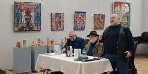 Dialog între sculptură, poezie și muzică, prilejuit de împlinirea a 70 de ani ai maestrului Ioan Marchiș, la Muzeul Județean de Artă „Centrul Artistic Baia Mare”