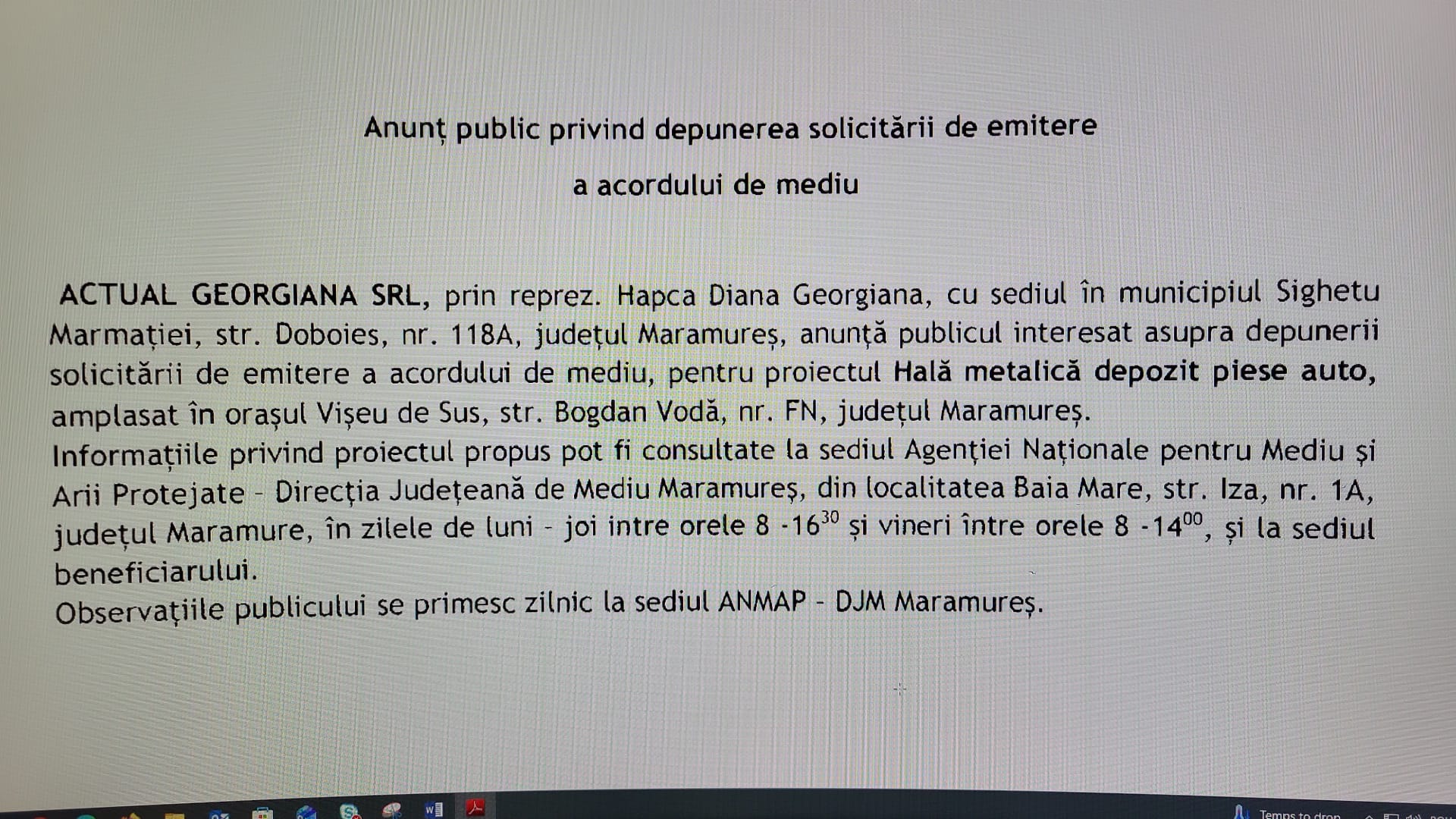 Anunț publicitar 28.01.2026