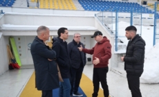 O delegație a FRF, în frunte cu președintele Răzvan Burleanu, în vizită în Baia Mare