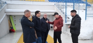 O delegație a FRF, în frunte cu președintele Răzvan Burleanu, în vizită în Baia Mare