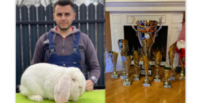Cosmin Cozma, maramureșeanul care a transformat cadoul primit de la bunic în performanță internațională în creșterea iepurilor de rasă
