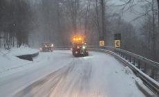 CJSU: Strat subțire de zăpadă pe majoritatea drumurilor din județ