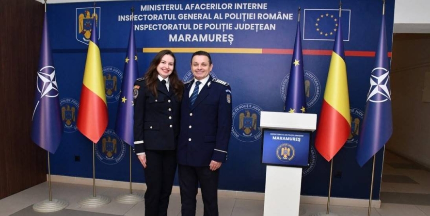 Tată și fiică, uniți de aceeași uniformă la IPJ Maramureș