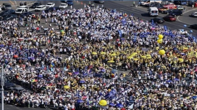 Profesori și studenți protestează la București împotriva măsurilor de austeritate