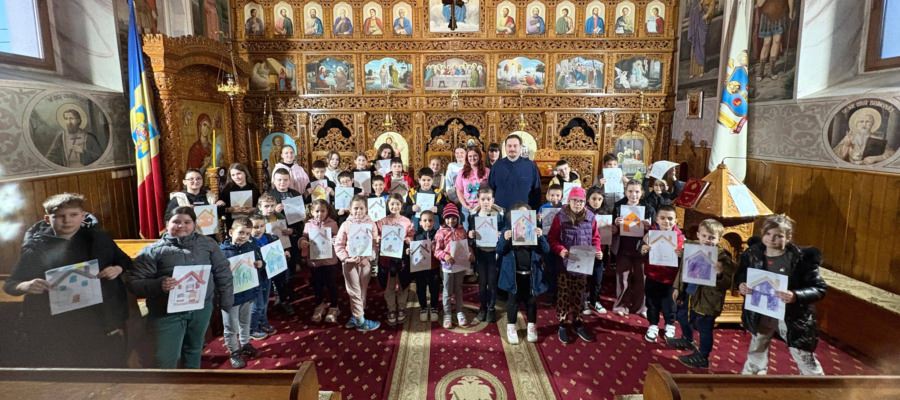 „Povestea noastră de familie” – activitate dedicată copiilor din Parohia Dumbrăvița, în cadrul unui proiect al Patriarhiei Române