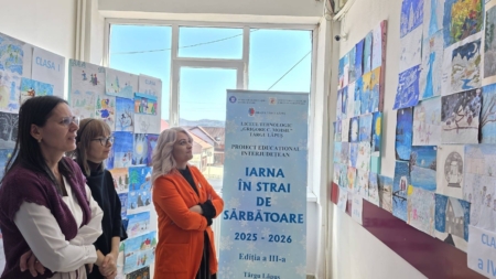 Concursul Interjudețean „Iarna în strai de sărbătoare”, organizat de Liceul Tehnologic „Grigore C. Moisil” Târgu Lăpuș, a reunit lucrările a 155 de elevi