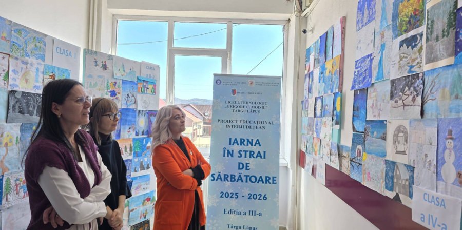 Concursul Interjudețean „Iarna în strai de sărbătoare”, organizat de Liceul Tehnologic „Grigore C. Moisil” Târgu Lăpuș, a reunit lucrările a 155 de elevi