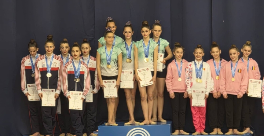 Băimăreanca Maya Coste, pe podium alături de lotul național de Ansamblu junioare al României la Turneul Internațional „Armonia Cup”