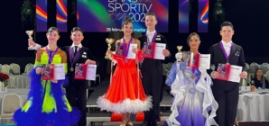 Podium pentru perechea David Indrecan-Antonia Mare la Campionatul Național de Dans Sportiv de la Timișoara