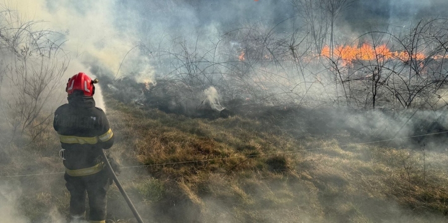 Avertisment ISU: tot mai multe incendii de vegetație la început de primăvară