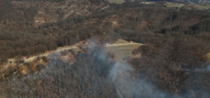 Incendiu de vegetație uscată și fond forestier în zona Suciu de Sus