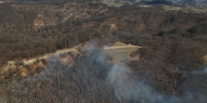 Incendiu de vegetație uscată și fond forestier în zona Suciu de Sus