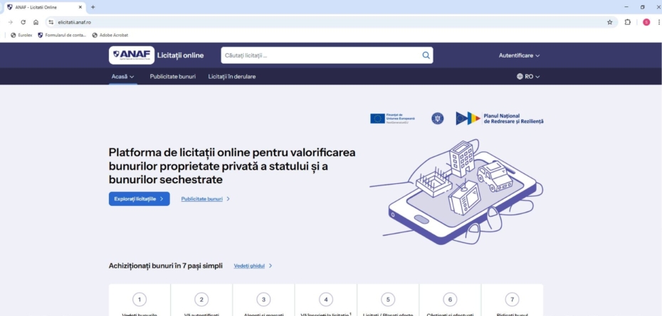 ANAF va lansa platforma digitală eLicitatiiANAF pentru publicitatea și vânzarea bunurilor sechestrate