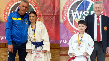 Doi sportivi din comuna Fărcașa, pe podium la Campionatul Național de Karate-Do Shotokan WSF