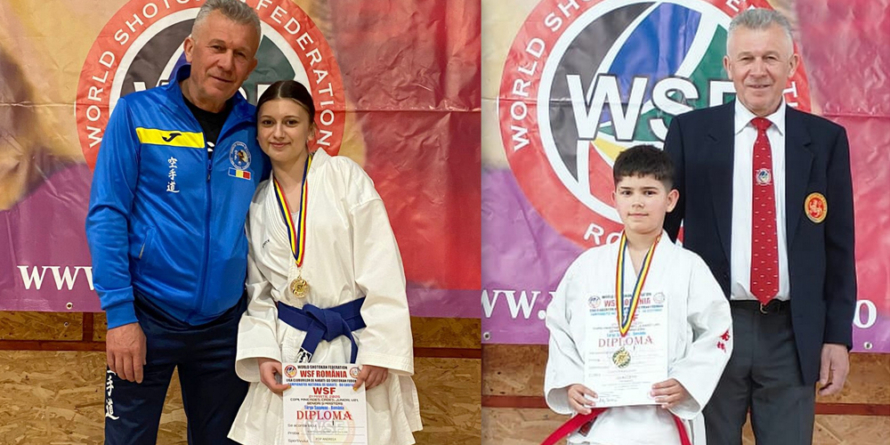 Doi sportivi din comuna Fărcașa, pe podium la Campionatul Național de Karate-Do Shotokan WSF