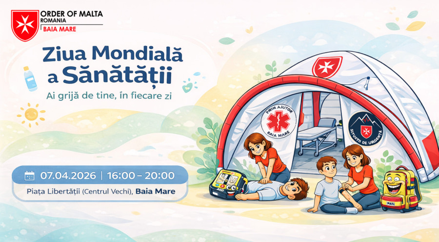 Ziua Mondială a Sănătății: în Piața Libertății din Baia Mare se organizează un eveniment dedicat siguranței și stilului de viață echilibrat