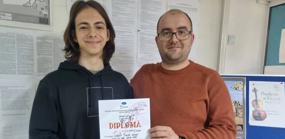 Un elev de la Colegiul de Arte din Baia Mare, premiat la Concursul Interjudețean de Canto, Teorie și Istoria Muzicii „Nicolae Brânzeu”