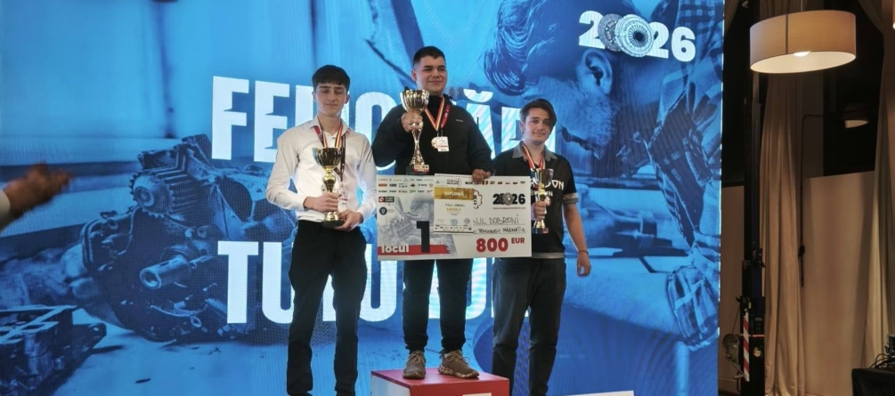 Elevii maramureșeni Raul Dobroni și Valer Telcean, pe podium la competiția Young Car Mechanic 2026