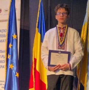 David Gorgan de la Școala Gimnazială Crasna Vișeului, locul I la Olimpiada Națională de Limba și Literatura Ucraineană