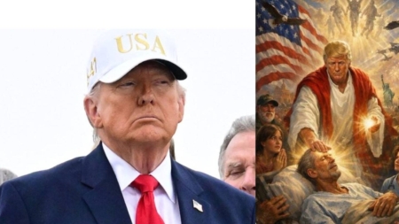 În plin Paște, Trump stârnește reacții după ce apare în ipostază de Iisus