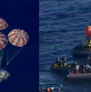 Echipajul Artemis II, recuperat în siguranță după amerizarea capsulei Orion