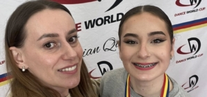 Sportiva Aniela Achim de la Rivulus Dance Baia Mare a cucerit prima treaptă a podiumului la competiția Dance World Cup Romania 2026