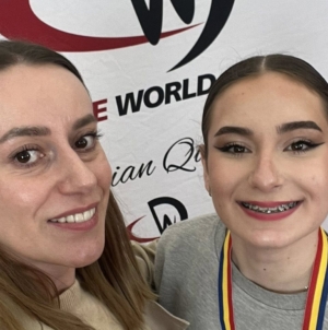 Sportiva Aniela Achim de la Rivulus Dance Baia Mare a cucerit prima treaptă a podiumului la competiția Dance World Cup Romania 2026