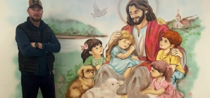 Polițist de frontieră de la SPF Sighet, artist în timpul liber: sute de picturi pentru copii