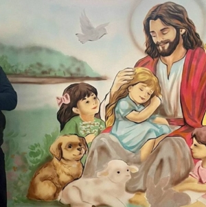 Polițist de frontieră de la SPF Sighet, artist în timpul liber: sute de picturi pentru copii