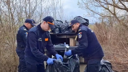Polițiștii de frontieră s-au alăturat campaniei „Maramureș curat”