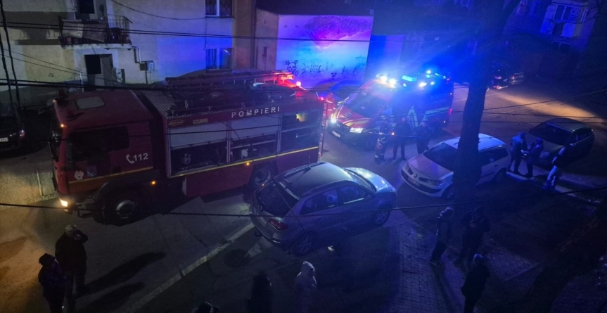 Incendiu într-un bloc din Sighet