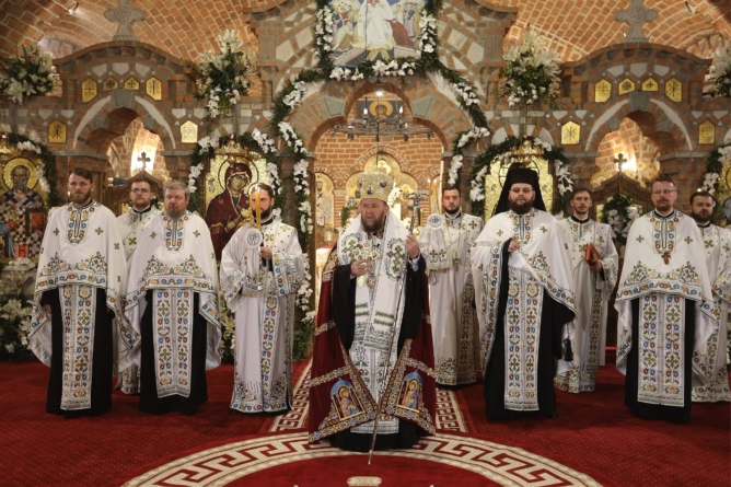 Preasfințitul Părinte Timotei Sătmăreanul a săvârșit Slujba Privegherii în cinstea Sfântului Ierarh Iosif Mărturisitorul, la Catedrala Episcopală din Baia Mare