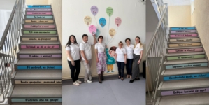 Treptele Școlii „Vasile Alecsandri” Baia Mare au fost îmbrăcate în mesaje de respect și recunoștință