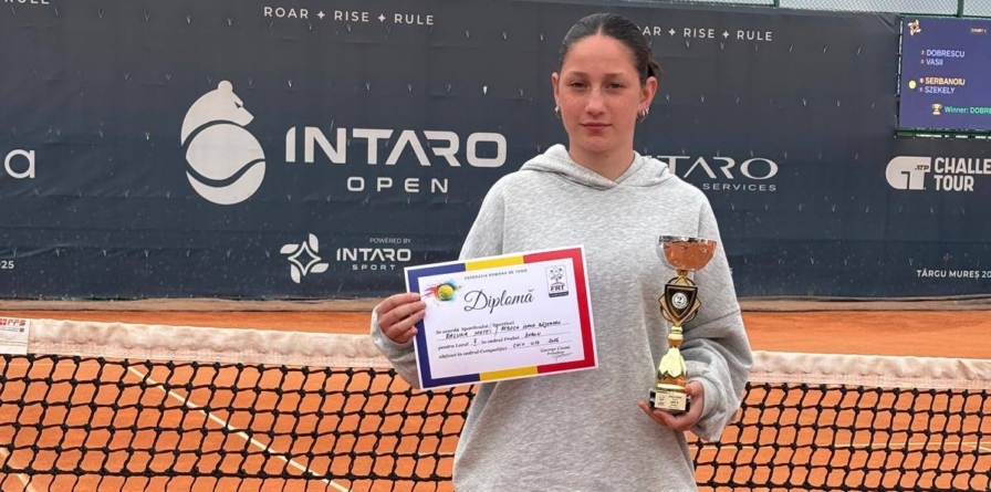 Performanță remarcabilă: Tenismena Raluka Matei, vicecampioană națională la dublu U14