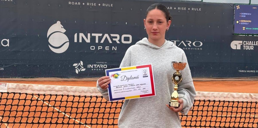 Performanță remarcabilă: Tenismena Raluka Matei, vicecampioană națională la dublu U14