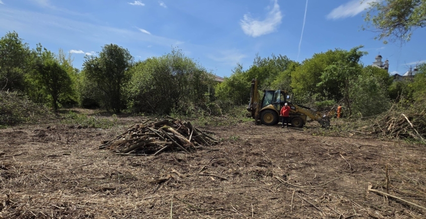 Tăuții Măgherăuș: Au început lucrările pentru amenajarea spațiului verde din zona Lac Hoșteze