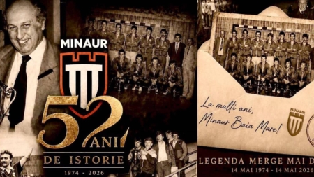 Astăzi, 14 mai, CS Minaur Baia Mare împlinește 52 de ani