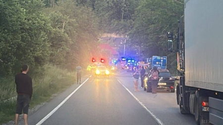 Coloană militară din Baia Mare, implicată într-un accident rutier în zona localității Bizușa-Băi din județul Sălaj