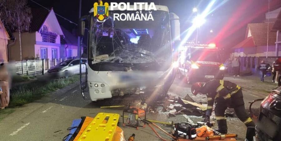 Accident cu cinci răniți provocat de o șoferiță aflată sub influența alcoolului