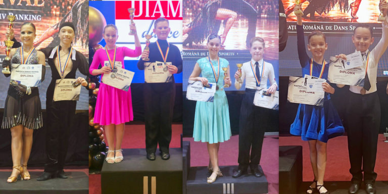 Rezultate frumoase pentru perechile DanceLight Studio Baia Mare la „Napoca Dance Festival”
