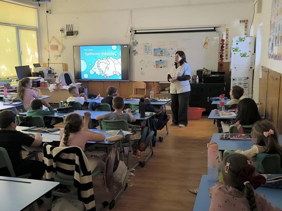 Informare și prevenție: Ziua Mondială a Igienei Mâinilor a fost marcată de elevii băimăreni, în cadrul activităților derulate de Serviciul Medicină Școlară și Universitară